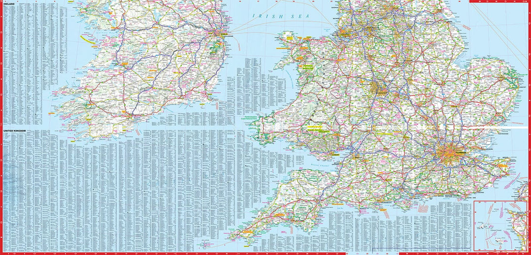 Carte routière plastifiée - Grande-Bretagne, Irlande | Express Map carte pliée Express Map 