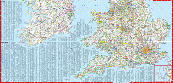 Carte routière plastifiée - Grande-Bretagne, Irlande | Express Map carte pliée Express Map 