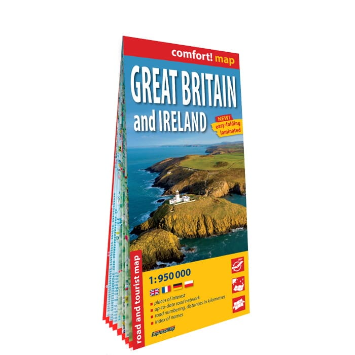 Carte routière plastifiée - Grande-Bretagne, Irlande | Express Map carte pliée Express Map 