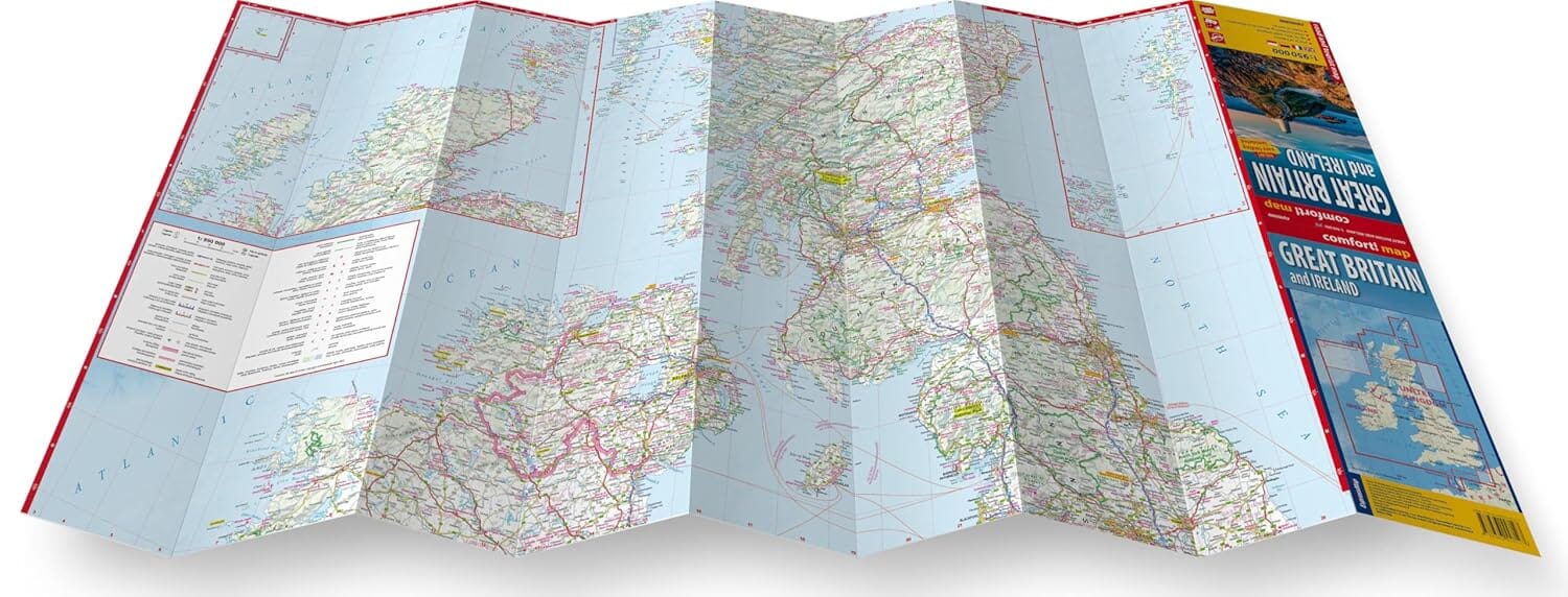 Carte routière plastifiée - Grande-Bretagne, Irlande | Express Map carte routière Express Map 