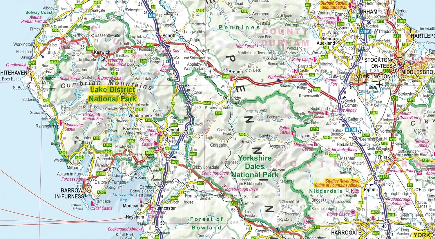 Carte routière plastifiée - Grande-Bretagne, Irlande | Express Map carte routière Express Map 