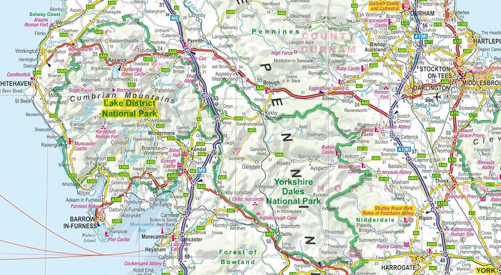 Carte routière plastifiée - Grande-Bretagne, Irlande | Express Map carte routière Express Map 