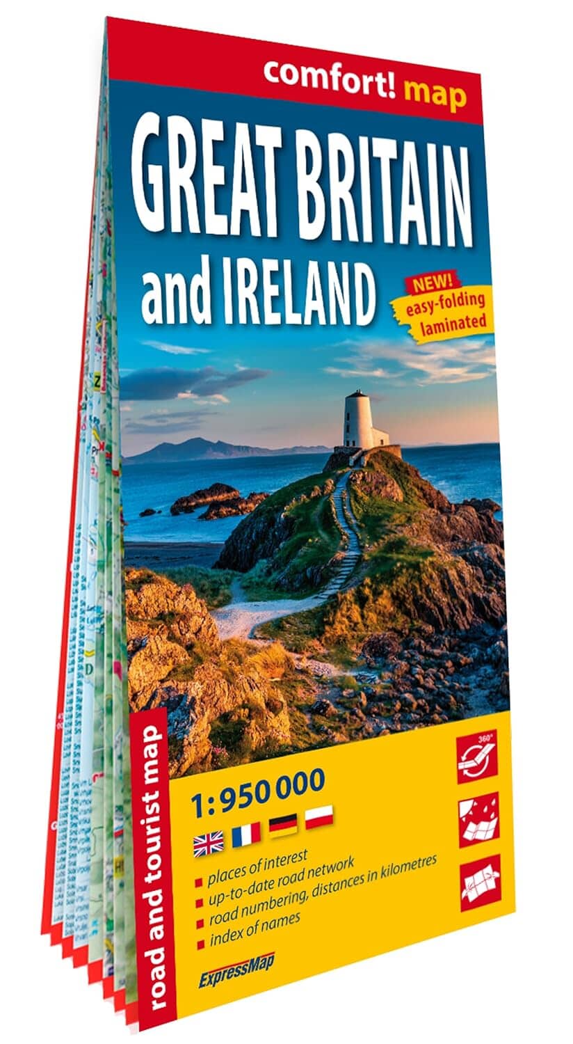 Carte routière plastifiée - Grande-Bretagne, Irlande | Express Map carte routière Express Map 