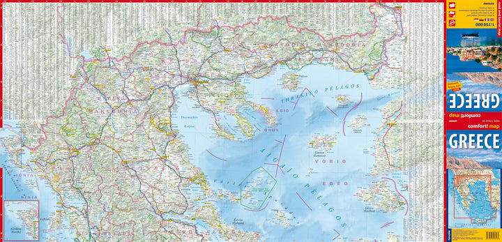 Carte routière plastifiée - Grèce | Express Map carte routière Express Map 