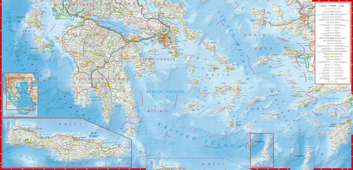 Carte routière plastifiée - Grèce | Express Map carte routière Express Map 