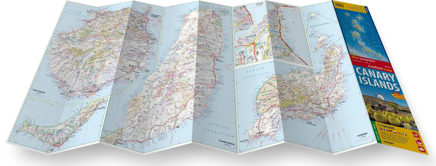 Carte routière plastifiée - Iles Canaries | Express Map carte routière Express Map