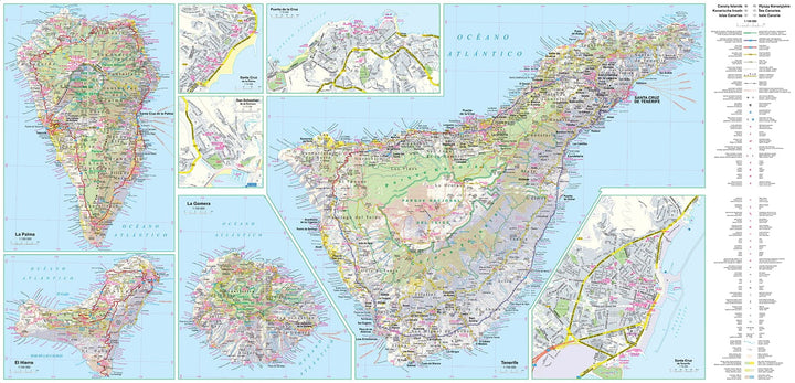 Carte routière plastifiée - Iles Canaries | Express Map carte pliée Express Map 