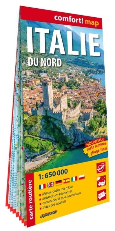 Carte routière plastifiée - Italie Nord | Express Map carte routière Express Map