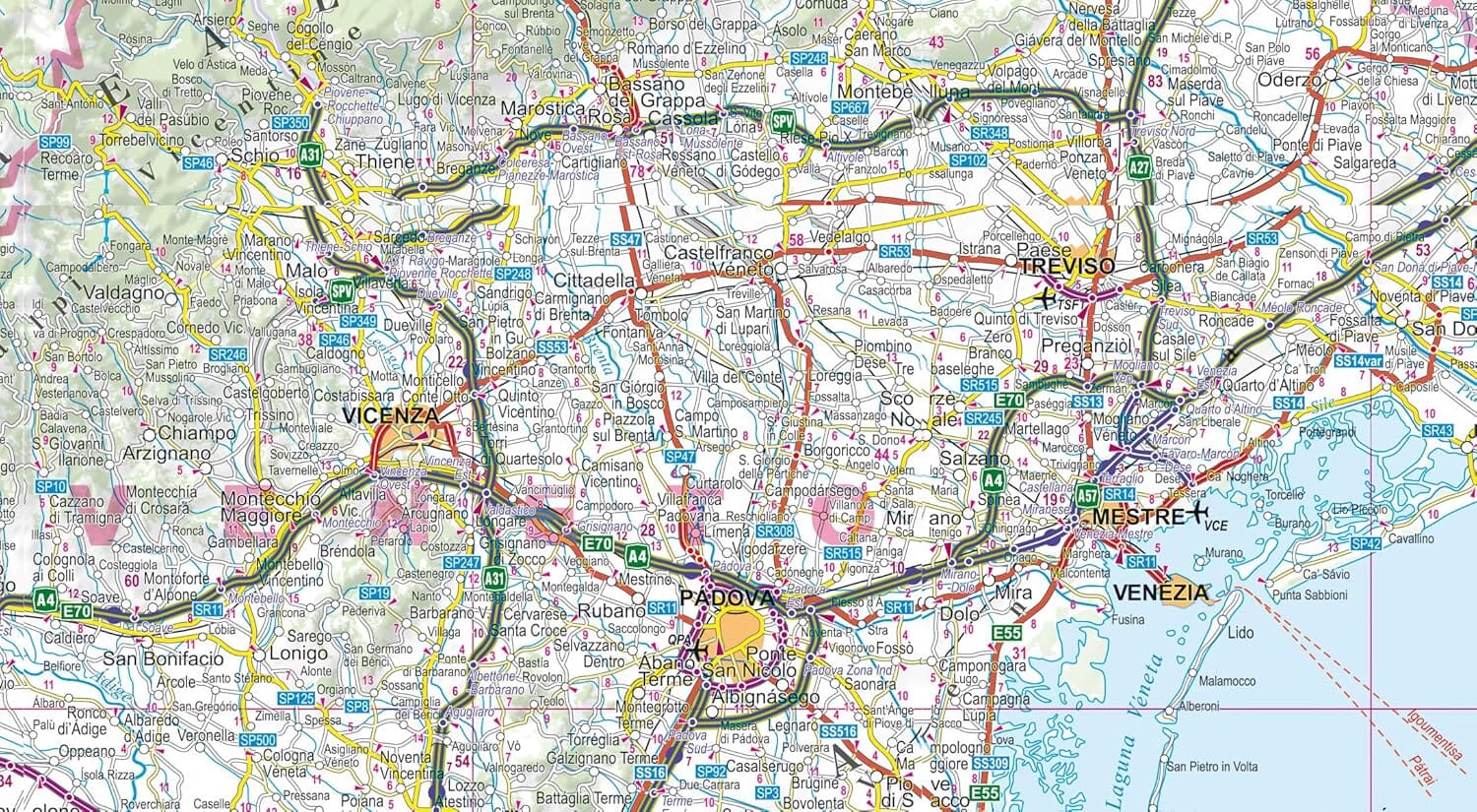 Carte routière plastifiée - Italie Nord | Express Map carte routière Express Map 