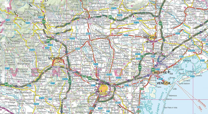 Carte routière plastifiée - Italie Nord | Express Map carte routière Express Map 