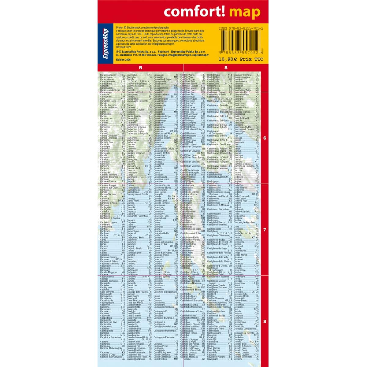 Carte routière plastifiée - Italie Nord | Express Map carte routière Express Map 