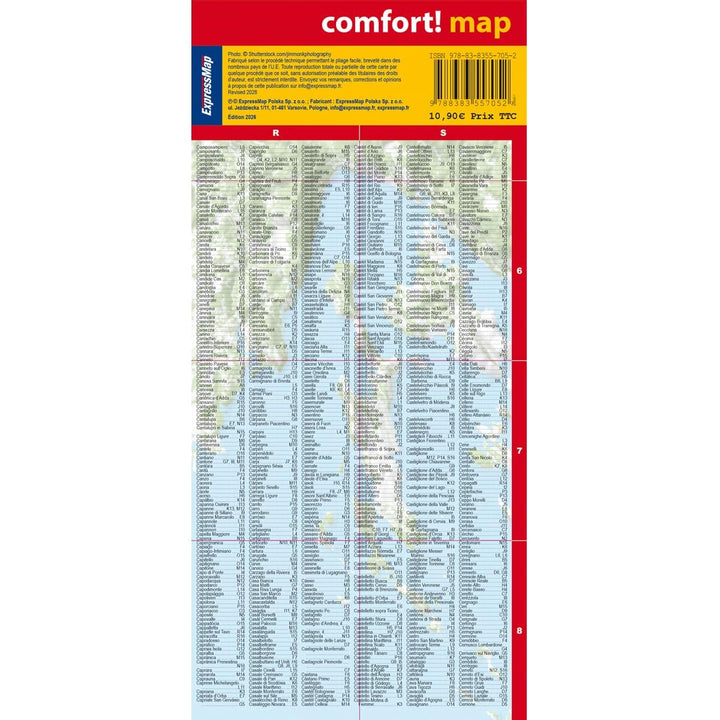 Carte routière plastifiée - Italie Nord | Express Map carte routière Express Map 