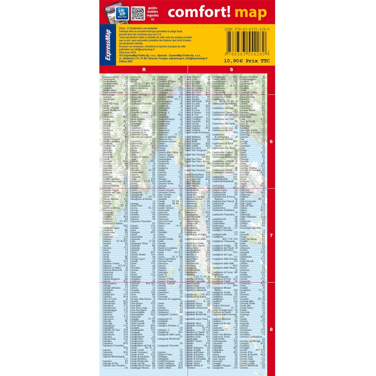 Carte routière plastifiée - Italie Nord | Express Map carte routière Express Map 