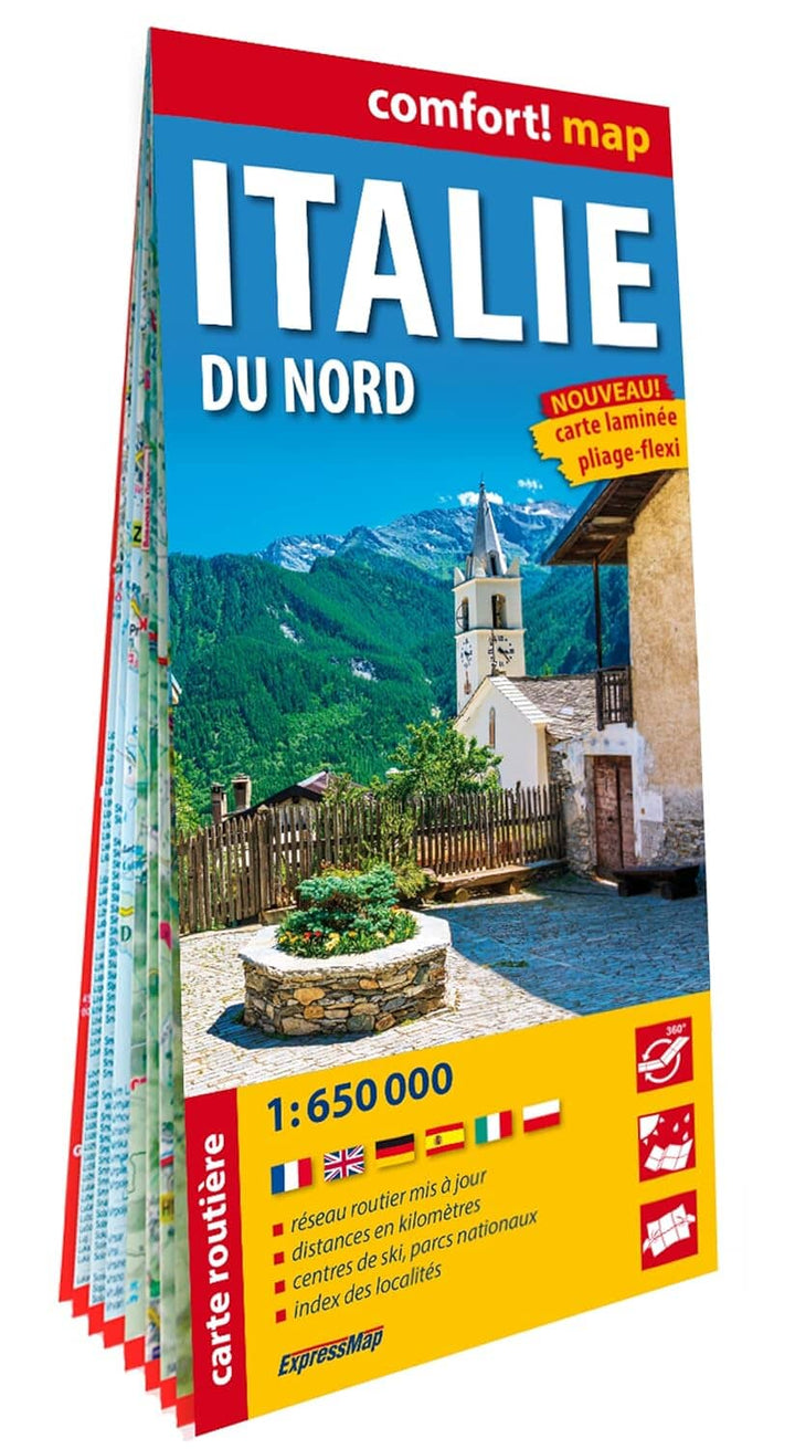 Carte routière plastifiée - Italie Nord | Express Map carte routière Express Map 
