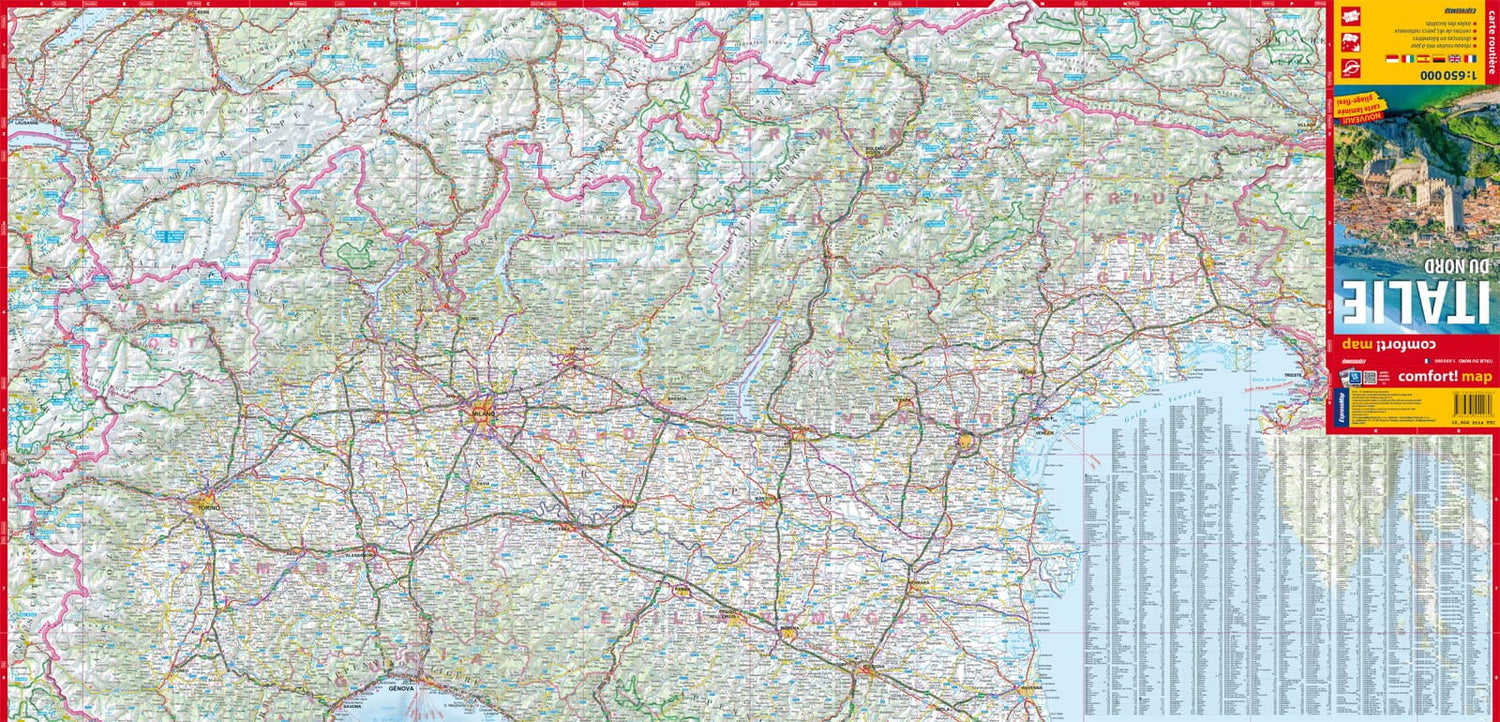 Carte routière plastifiée - Italie Nord | Express Map carte routière Express Map 