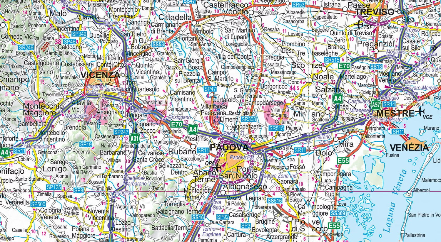 Carte routière plastifiée - Italie Nord | Express Map carte routière Express Map 