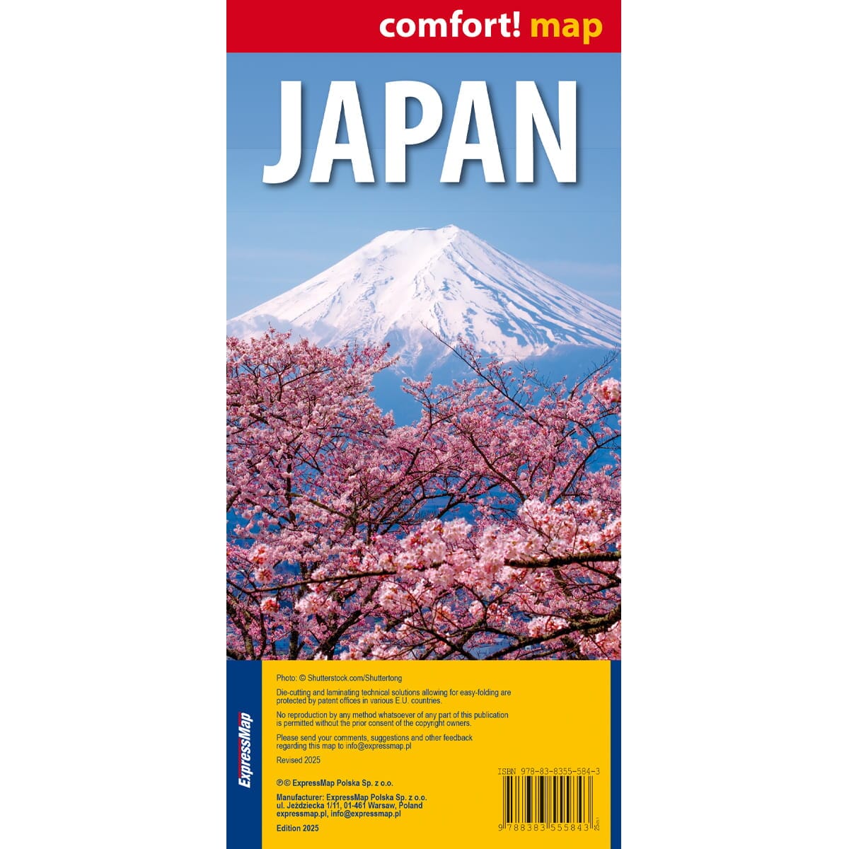 Carte routière plastifiée - Japon | Express Map carte routière Express Map