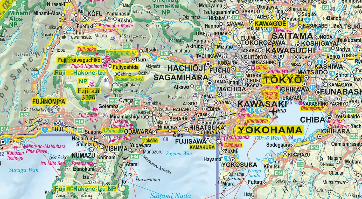 Carte routière plastifiée - Japon | Express Map carte routière Express Map
