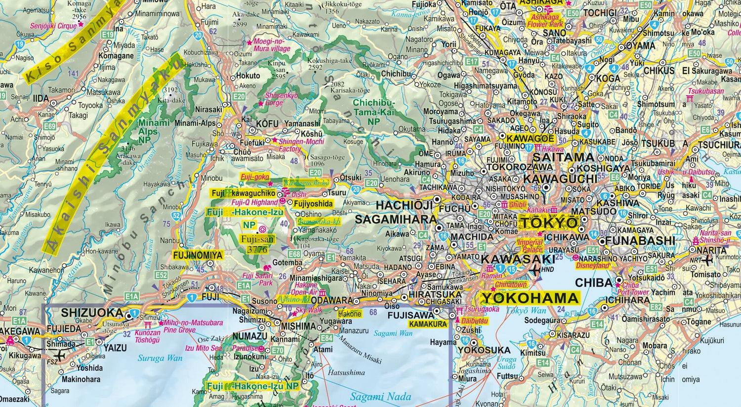 Carte routière plastifiée - Japon | Express Map carte routière Express Map 