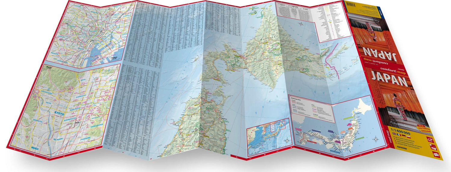 Carte routière plastifiée - Japon | Express Map carte routière Express Map 