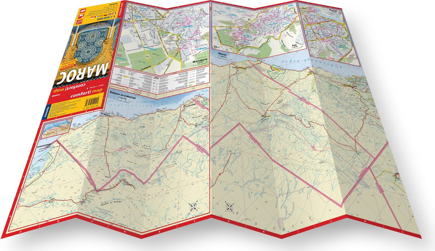 Carte routière plastifiée - Maroc | Express Map carte routière Express Map