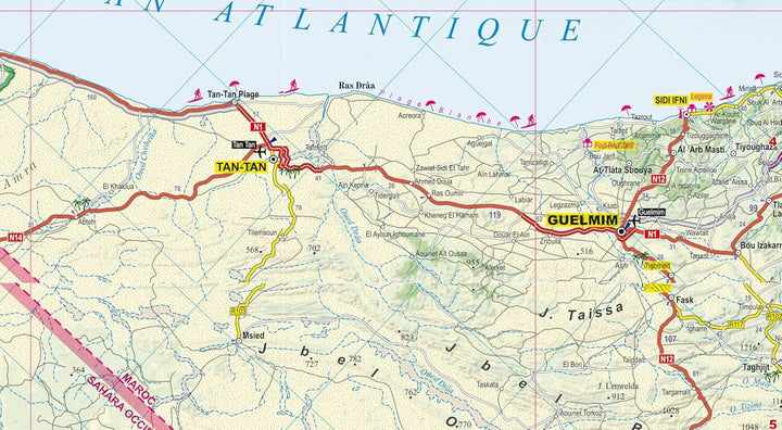 Carte routière plastifiée - Maroc | Express Map carte routière Express Map 