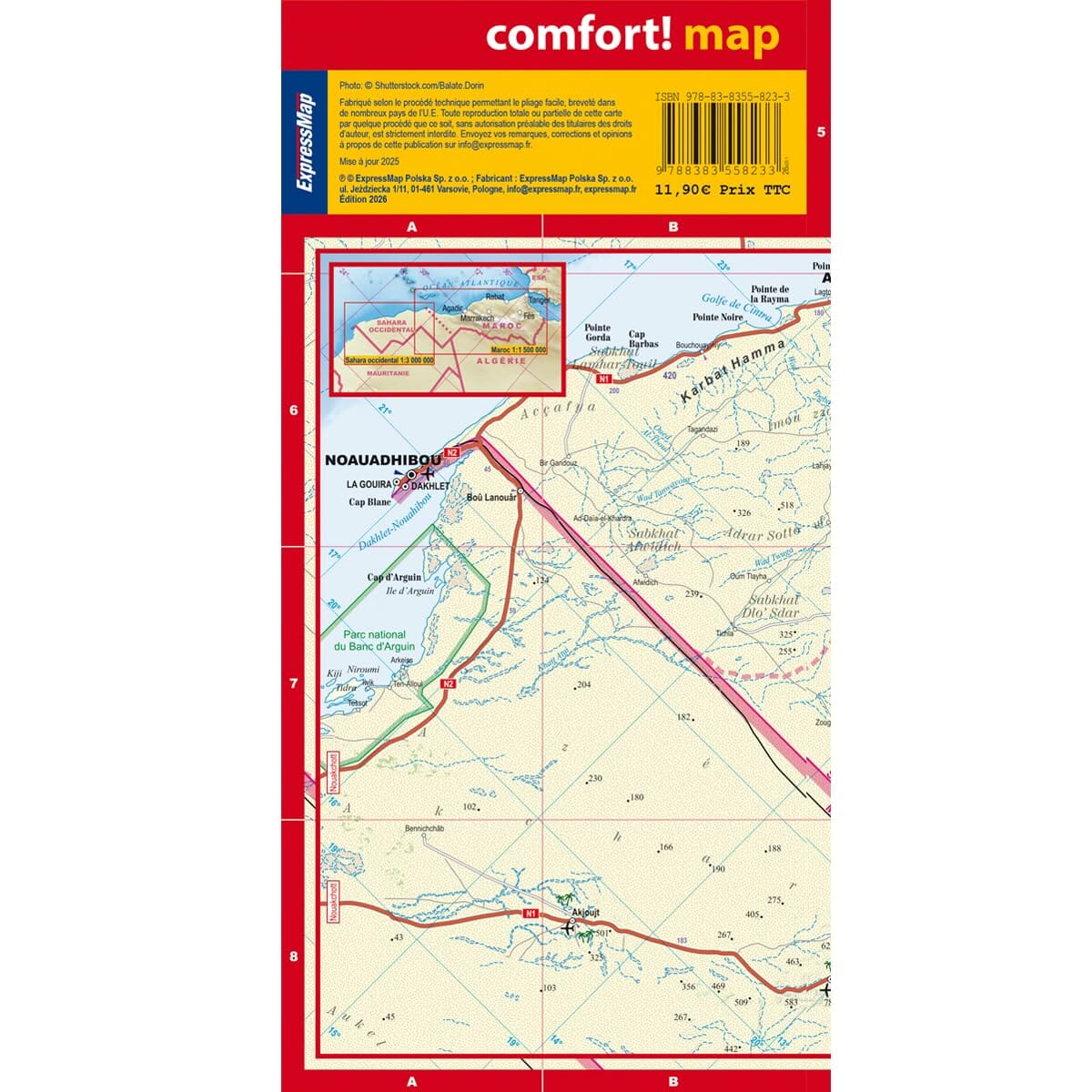 Carte routière plastifiée - Maroc | Express Map carte routière Express Map 
