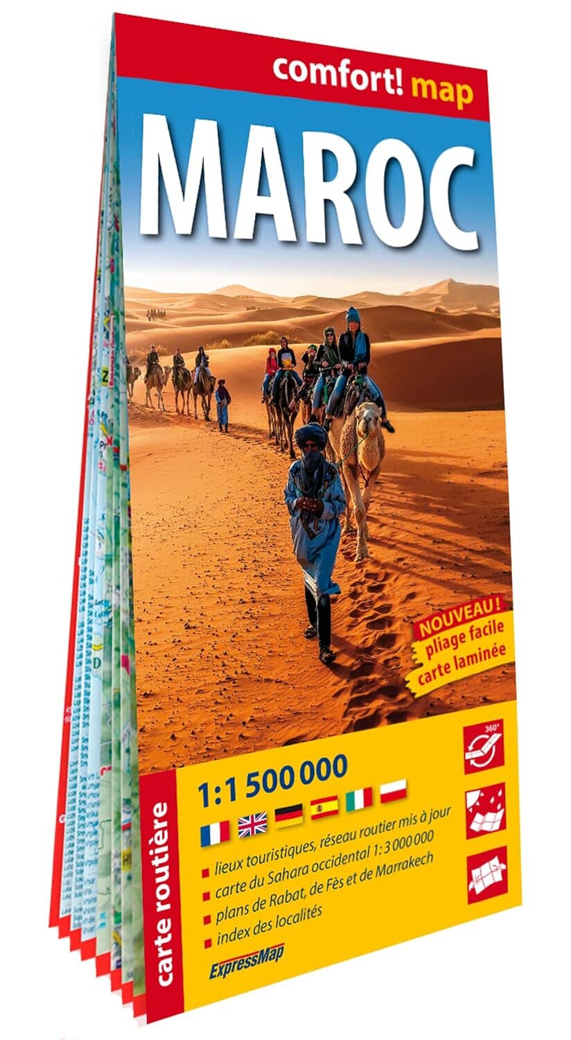 Carte routière plastifiée - Maroc | Express Map carte routière Express Map 