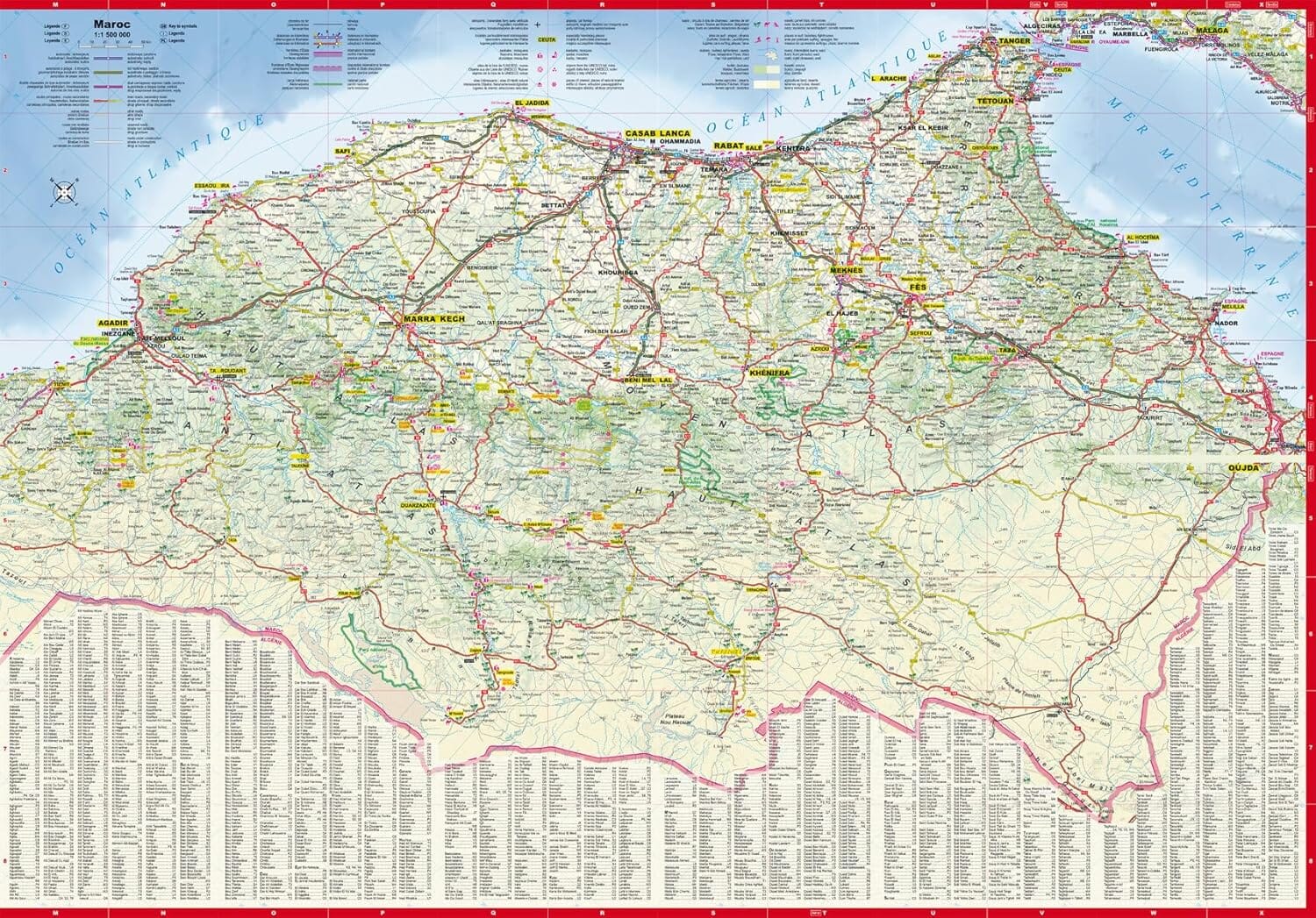 Carte routière plastifiée - Maroc | Express Map carte routière Express Map 