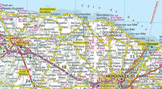 Carte routière plastifiée - Normandie | Express Map carte routière Express Map
