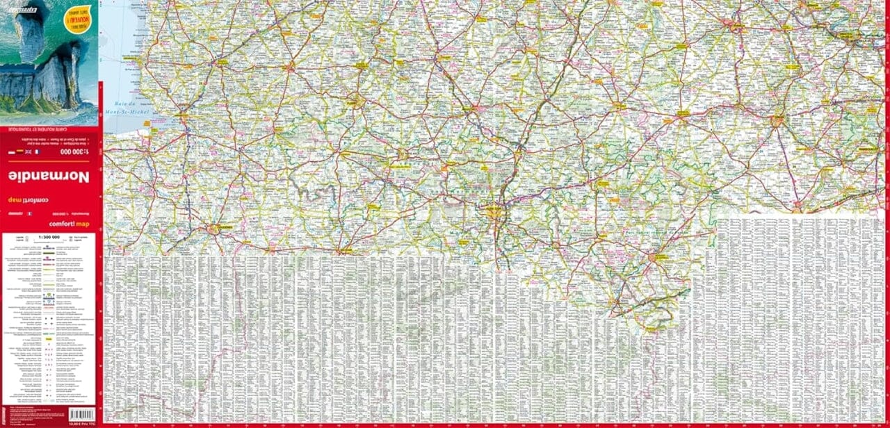 Carte routière plastifiée - Normandie | Express Map carte routière Express Map