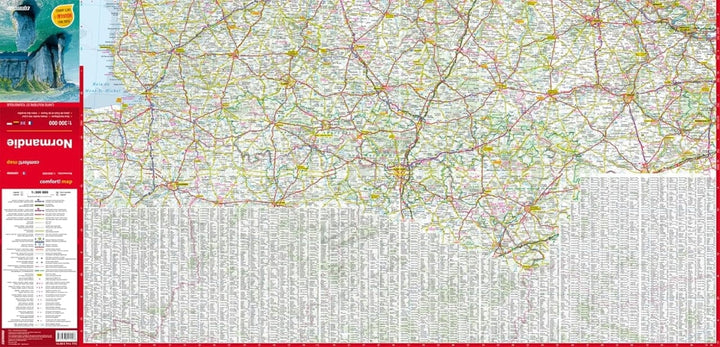 Carte routière plastifiée - Normandie | Express Map carte pliée Express Map 