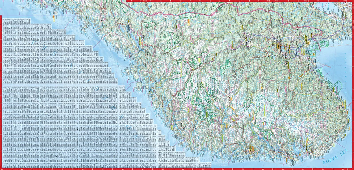 Carte routière plastifiée - Norvège | Express Map carte routière Express Map