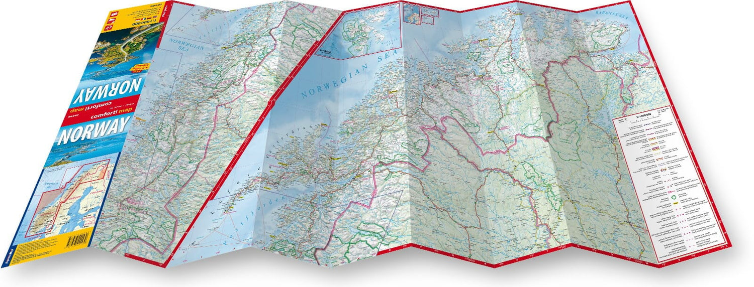 Carte routière plastifiée - Norvège | Express Map carte routière Express Map