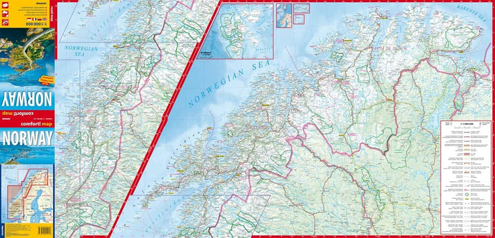 Carte routière plastifiée - Norvège | Express Map carte routière Express Map 