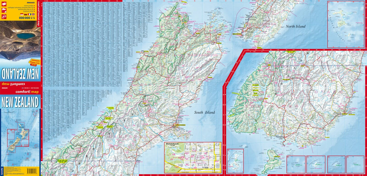Carte routière plastifiée - Nouvelle Zélande | Express Map carte routière Express Map 
