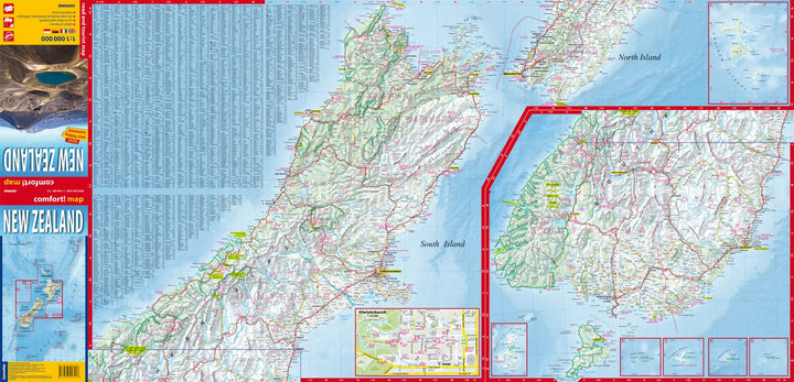Carte routière plastifiée - Nouvelle Zélande | Express Map carte routière Express Map 