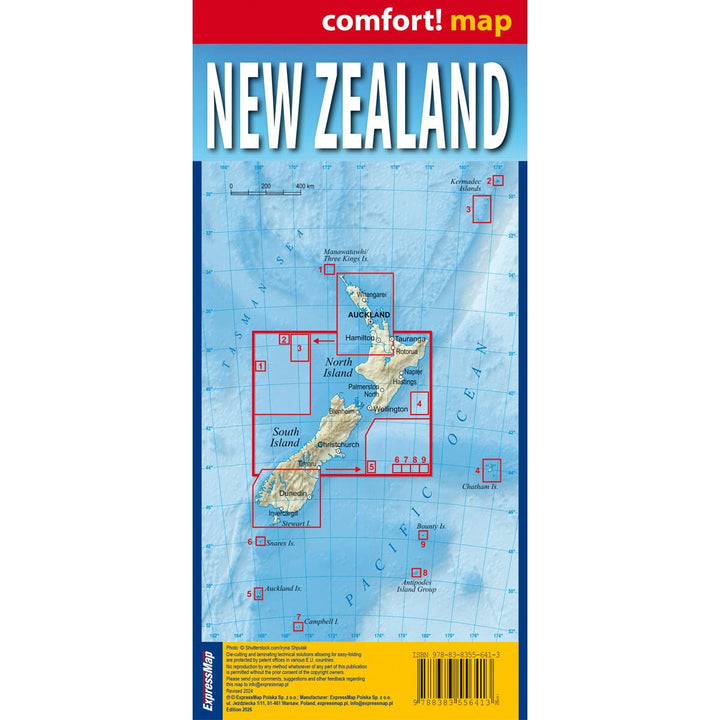 Carte routière plastifiée - Nouvelle Zélande | Express Map carte routière Express Map 