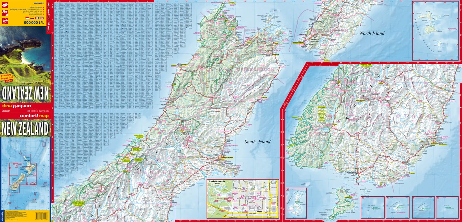 Carte routière plastifiée - Nouvelle Zélande | Express Map carte routière Express Map 