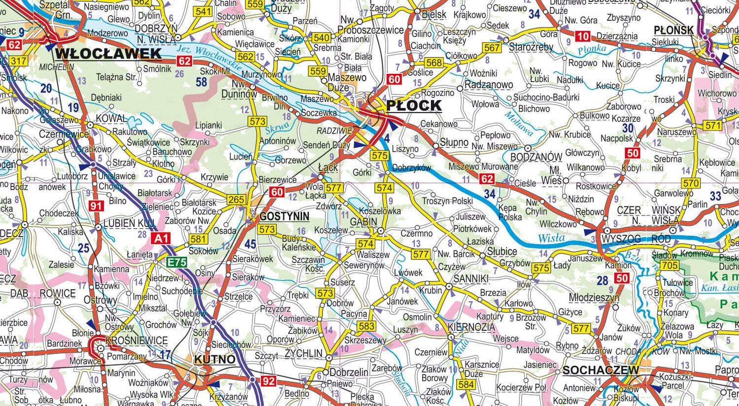 Carte routière plastifiée - Pologne | Express Map carte routière Express Map 