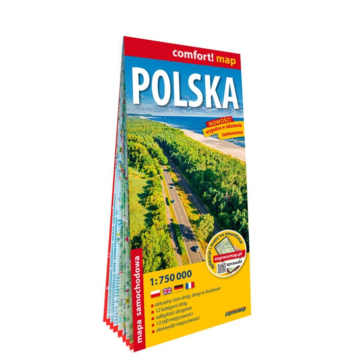 Carte routière plastifiée - Pologne | Express Map carte routière Express Map 
