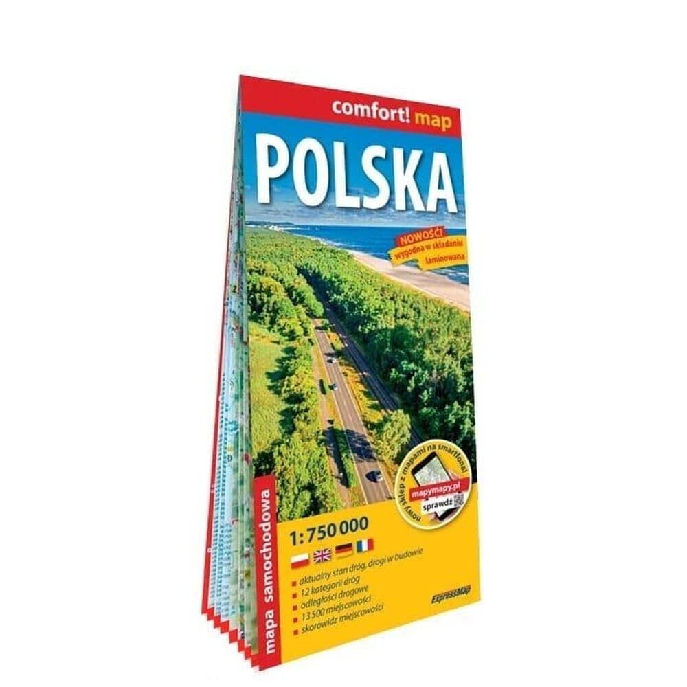Carte routière plastifiée - Pologne | Express Map carte routière Express Map 