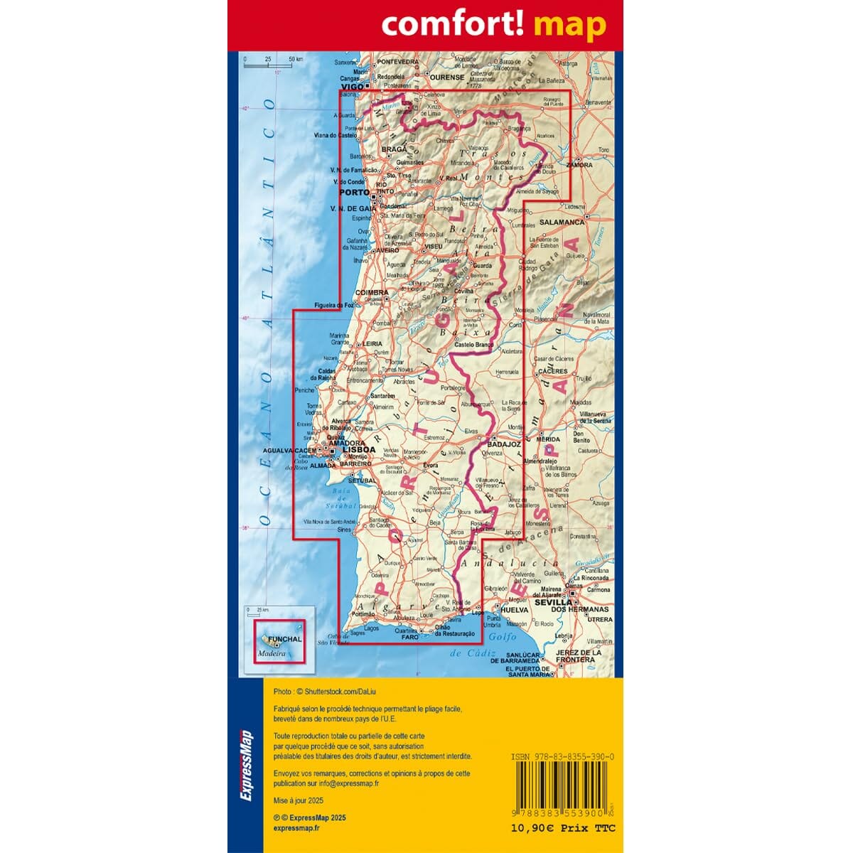 Carte routière plastifiée - Portugal | Express Map carte routière Express Map 