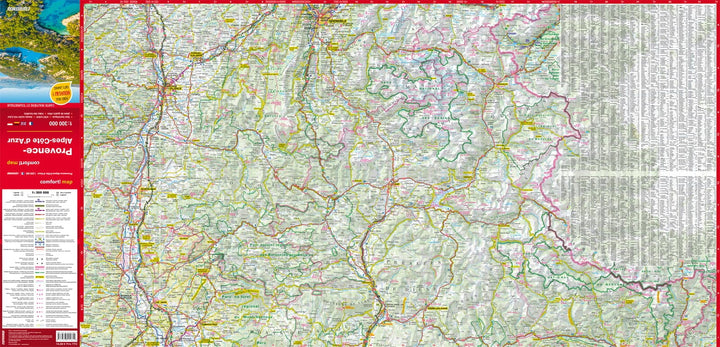 Carte routière plastifiée - Provence, Alpes, Côte d'Azur | Express Map carte pliée Express Map 