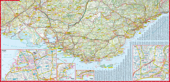 Carte routière plastifiée - Provence, Alpes, Côte d'Azur | Express Map carte pliée Express Map 