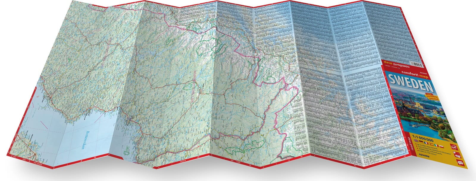 Carte routière plastifiée - Suède | Express Map carte routière Express Map