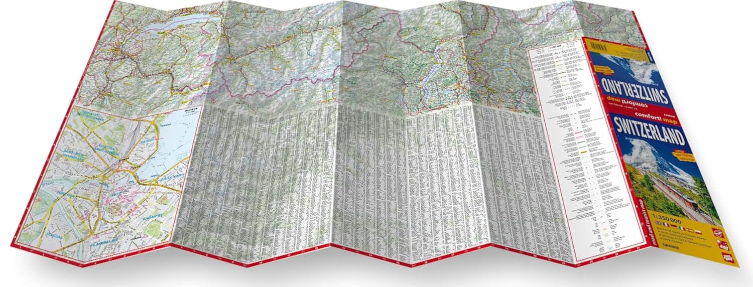Carte routière plastifiée - Suisse | Express Map carte routière Express Map 