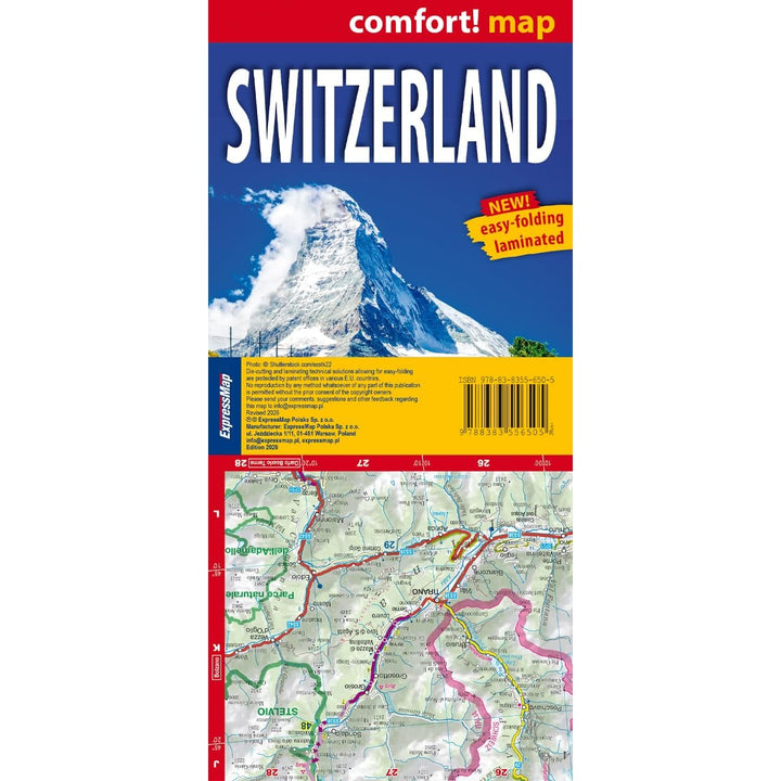 Carte routière plastifiée - Suisse | Express Map carte routière Express Map 