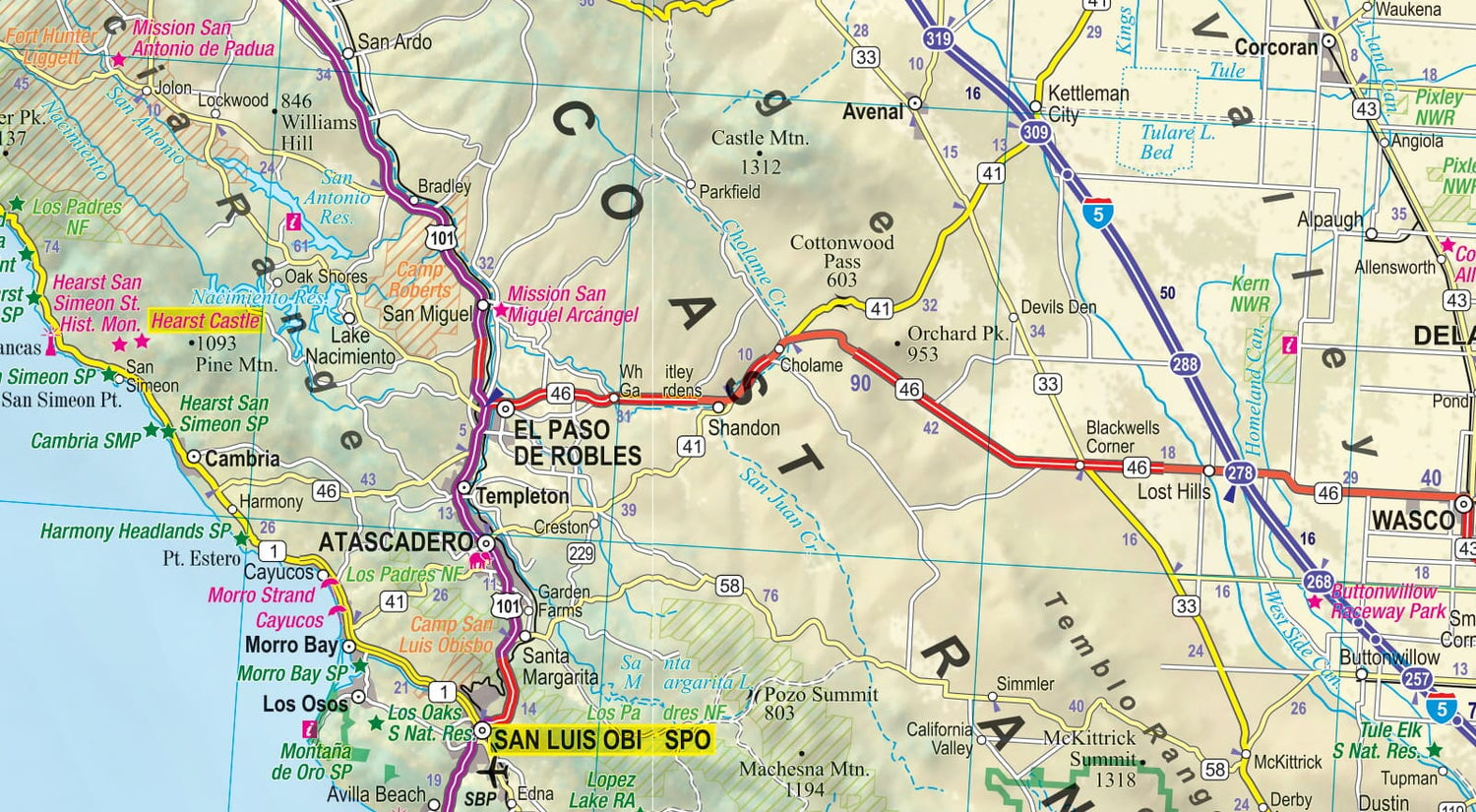 Carte routière plastifiée - USA Sud Ouest | Express Map carte routière Express Map