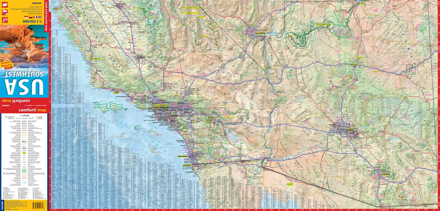 Carte routière plastifiée - USA Sud Ouest | Express Map carte routière Express Map